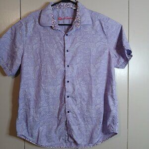 Robert Graham Men's XL Classic Fit Purple Paisley Button up Shirt (0307A4)